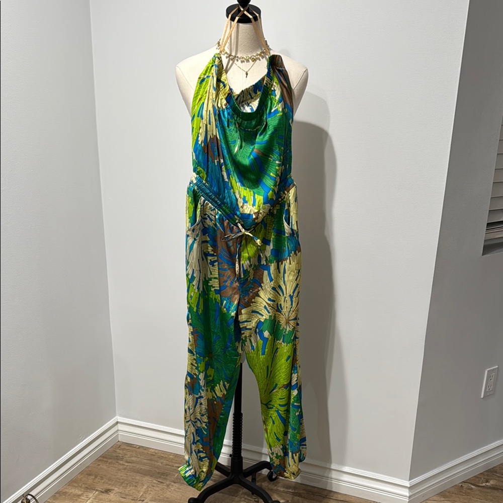 Tropical Halter Jumpsuit